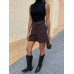 Жіночі шорти, бермуди з високою талією для повсякденного носіння, чорний 42-44 арт. 815234 Жіночі шорти, бермуди з високою талією для повсякденного носіння, чорний 42-44 арт. 815234
