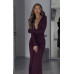 Вечірня сукня для урочистих подій, елегантне вбрання з відкритою спиною, бордове 42-46 арт. 815294