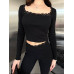 Мереживний комплект: лонг і лосини, чорний колір, 42-46 розмір, жіночий весняний likes-878775 Мереживний комплект: лонг і лосини, чорний колір, 42-46 розмір, жіночий весняний likes-878775