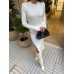 Костюм двійка з розрізом, трикотажний комплект для повсякденного носіння, шоколадний 42-46 арт. 591742 Костюм двійка з розрізом, трикотажний комплект для повсякденного носіння, шоколадний 42-46 арт. 591742