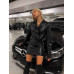 Костюм жіночий для створення стильного образу, комплект з екошкіри, шоколадний 46-48 арт. 591427 Костюм жіночий для створення стильного образу, комплект з екошкіри, шоколадний 46-48 арт. 591427