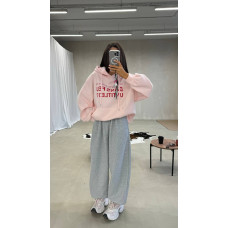 Спортивний костюм з принтом, теплий комплект для прогулянок, рожевий 46-48 арт. 591347 Спортивний костюм з принтом, теплий комплект для прогулянок, рожевий 46-48 арт. 591347