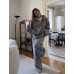 В'язаний костюм для повсякденного носіння, теплий комплект з широкими брюками, капучино 46-48 арт. 529104 В'язаний костюм для повсякденного носіння, теплий комплект з широкими брюками, капучино 46-48 арт. 529104